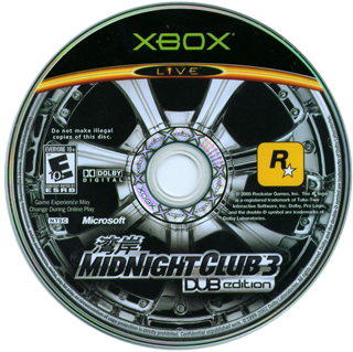 Midnight Club 3 - DUB Edition (USA) Game Disc